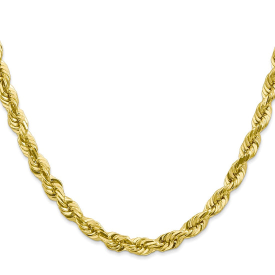Gold (10K & 14K) Diamond-Cut Rope Chain — 5.5 mm