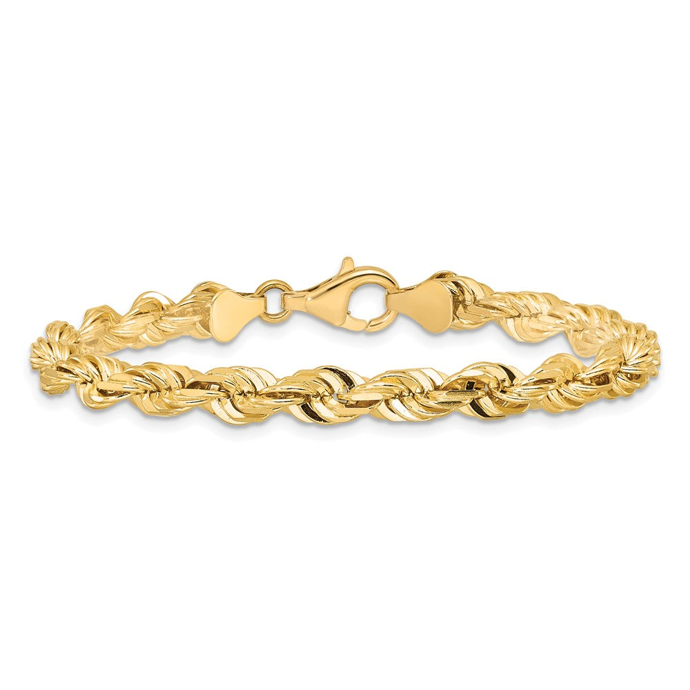 Gold (10K & 14K) Diamond-Cut Rope Chain — 5.5 mm