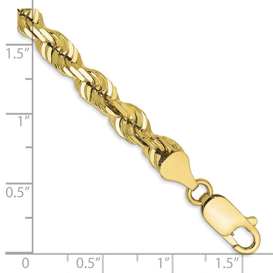 Gold (10K & 14K) Diamond-Cut Rope Chain — 5.5 mm