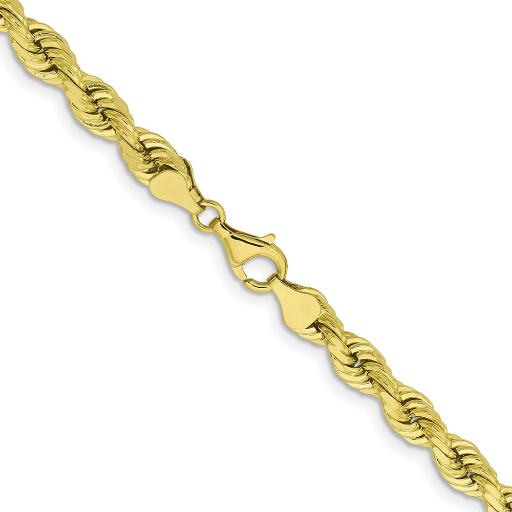 Gold (10K & 14K) Diamond-Cut Rope Chain — 6.5 mm