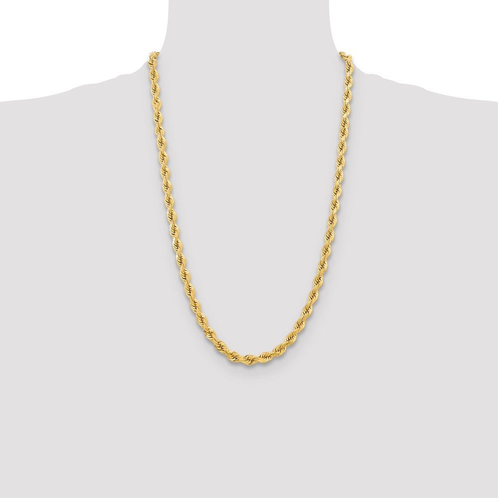 Gold (10K & 14K) Diamond-Cut Rope Chain — 6.5 mm