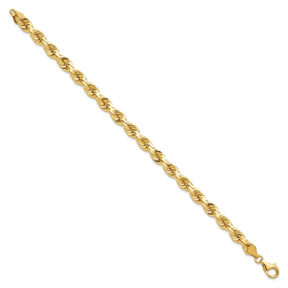 Gold (10K & 14K) Diamond-Cut Rope Chain — 6.5 mm