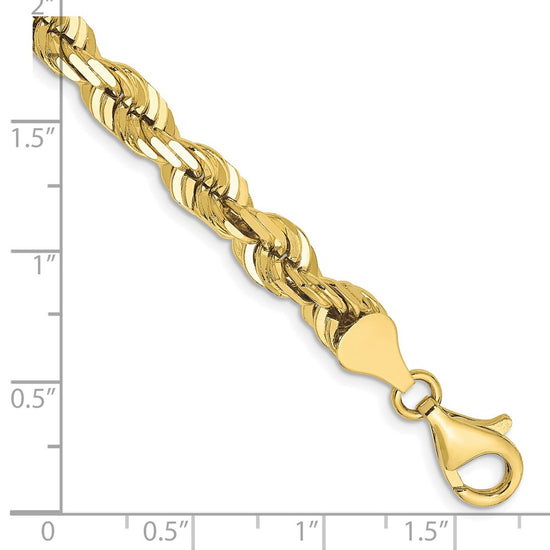 Gold (10K & 14K) Diamond-Cut Rope Chain — 6.5 mm
