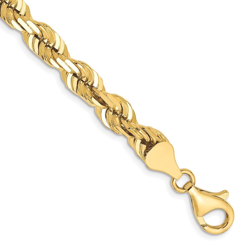 Gold (10K & 14K) Diamond-Cut Rope Chain — 6.5 mm