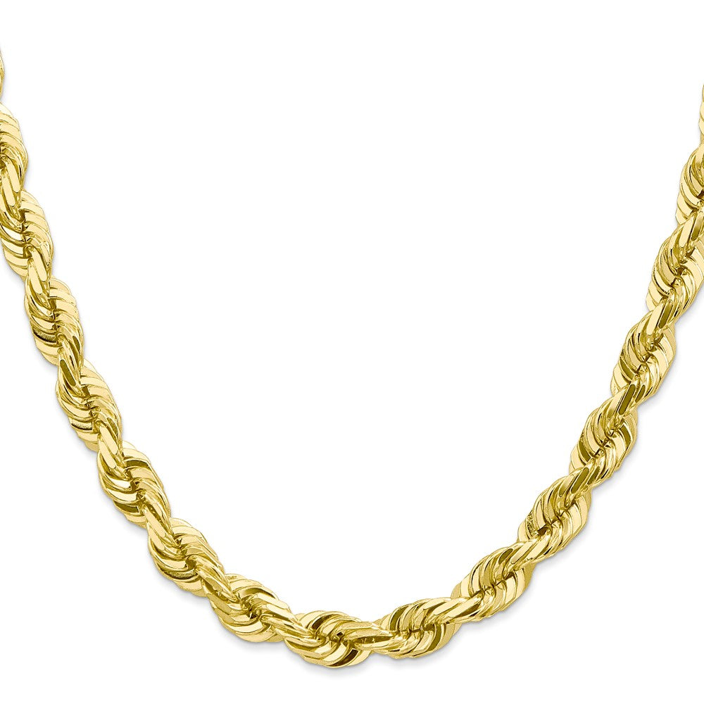 Gold (10K & 14K) Diamond-Cut Rope Chain — 7 mm