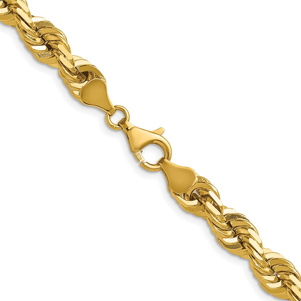 Gold (10K & 14K) Diamond-Cut Rope Chain — 7 mm