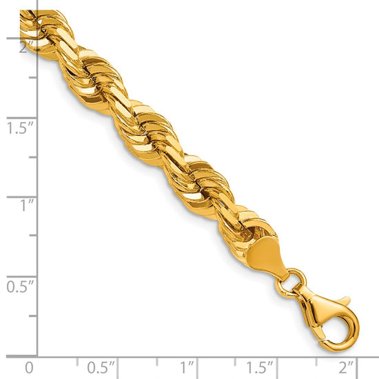 Gold (10K & 14K) Diamond-Cut Rope Chain — 7 mm