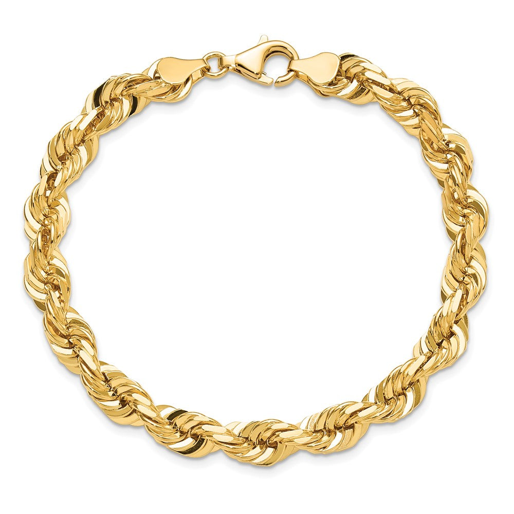Gold (10K & 14K) Diamond-Cut Rope Chain — 7 mm