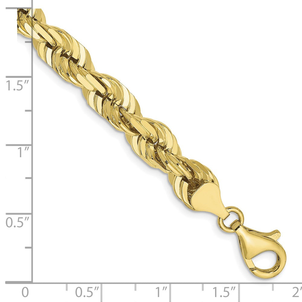 Gold (10K & 14K) Diamond-Cut Rope Chain — 7 mm