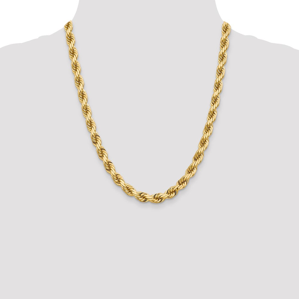 Gold (10K & 14K) Diamond-Cut Rope Chain — 8 mm