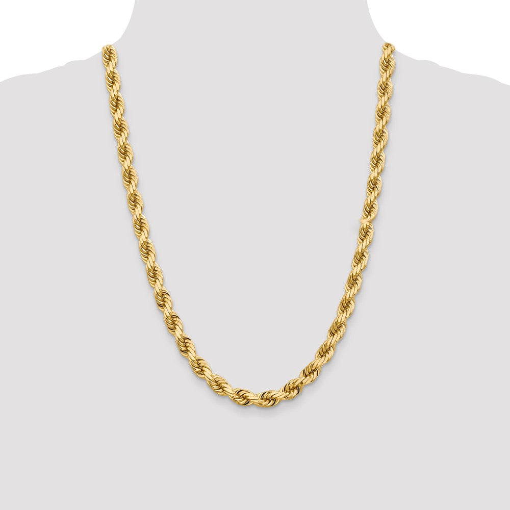 Gold (10K & 14K) Diamond-Cut Rope Chain — 8 mm