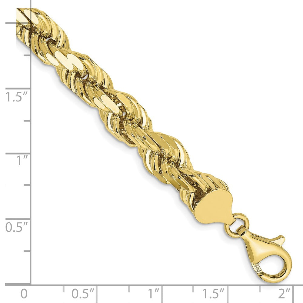 Gold (10K & 14K) Diamond-Cut Rope Chain — 8 mm