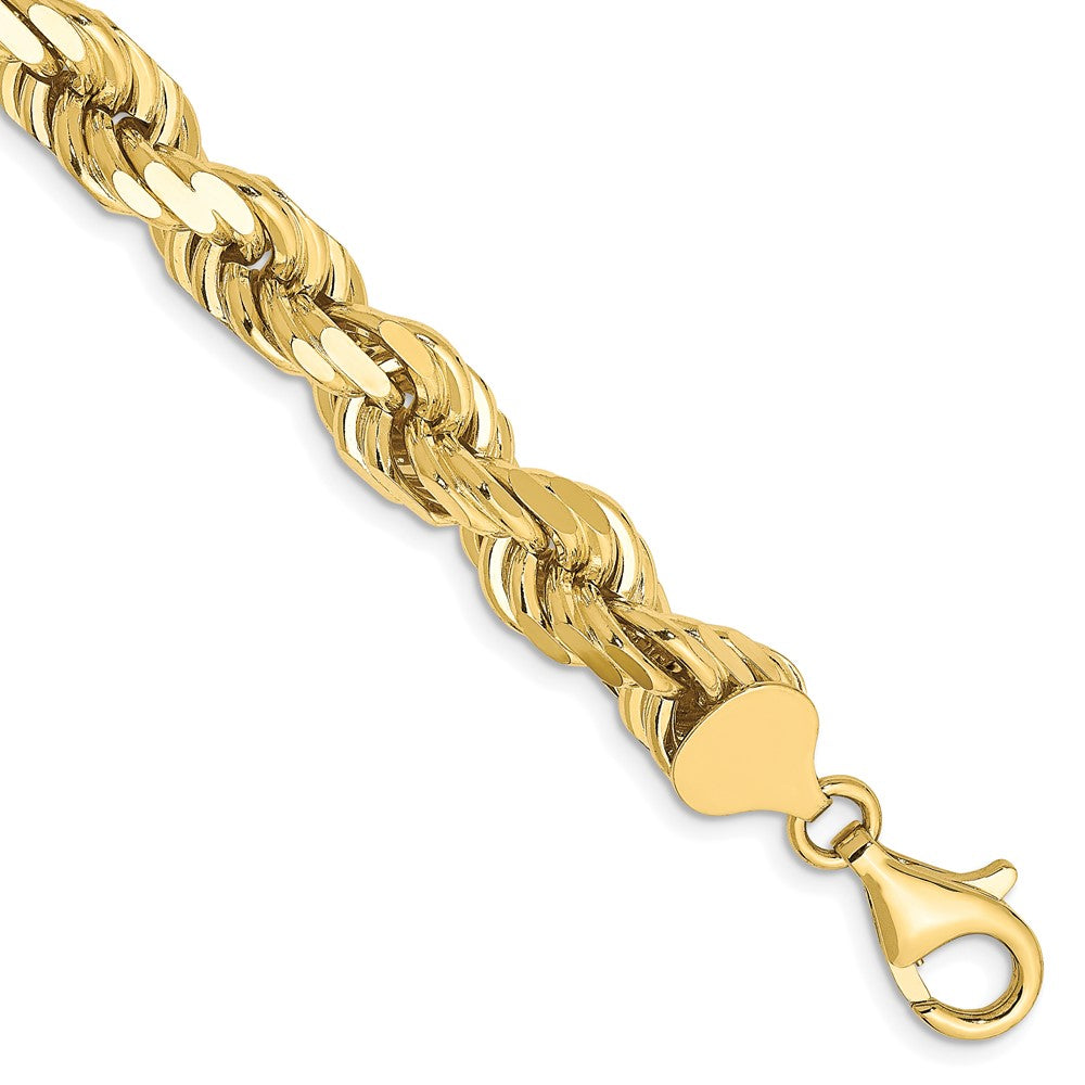 Gold (10K & 14K) Diamond-Cut Rope Chain — 8 mm
