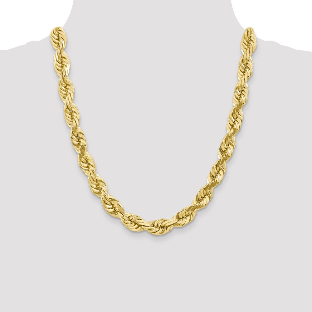 Gold (10K & 14K) Diamond-Cut Rope Chain — 10 mm