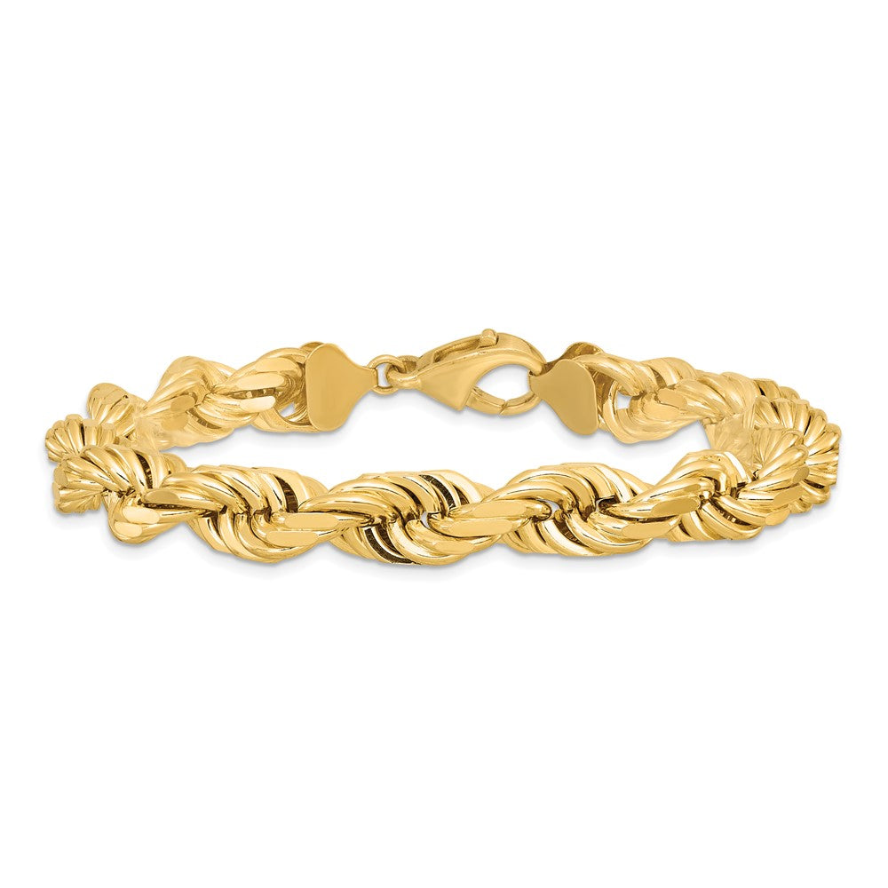 Gold (10K & 14K) Diamond-Cut Rope Chain — 10 mm