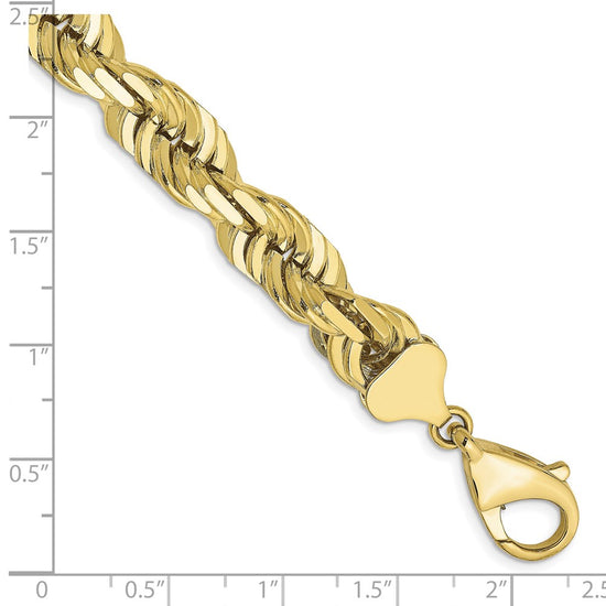 Gold (10K & 14K) Diamond-Cut Rope Chain — 10 mm