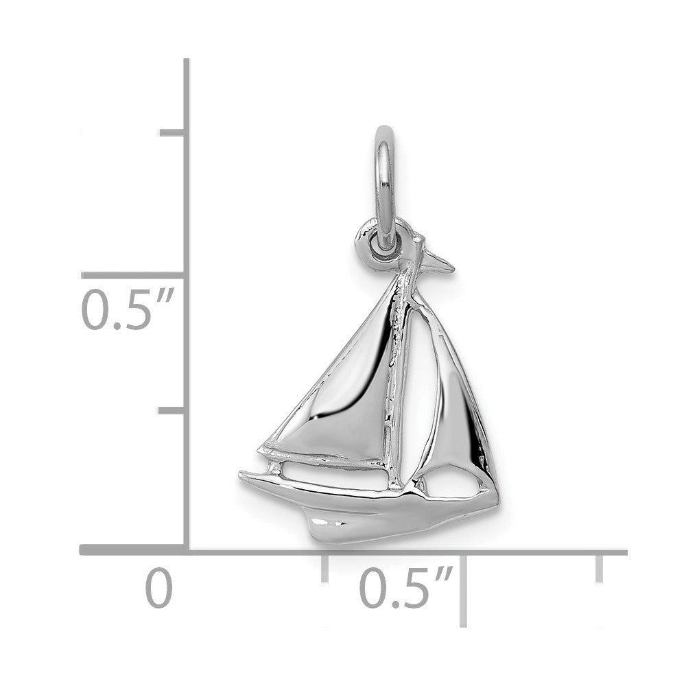 Gold Polished Sailboat Pendants