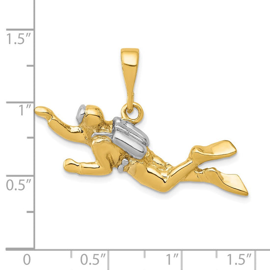 Gold Polished Scuba Pendants