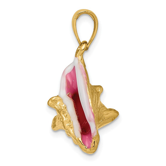 Gold Polished Sea Shell Pendants
