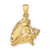 Gold Polished Sea Shell Pendants