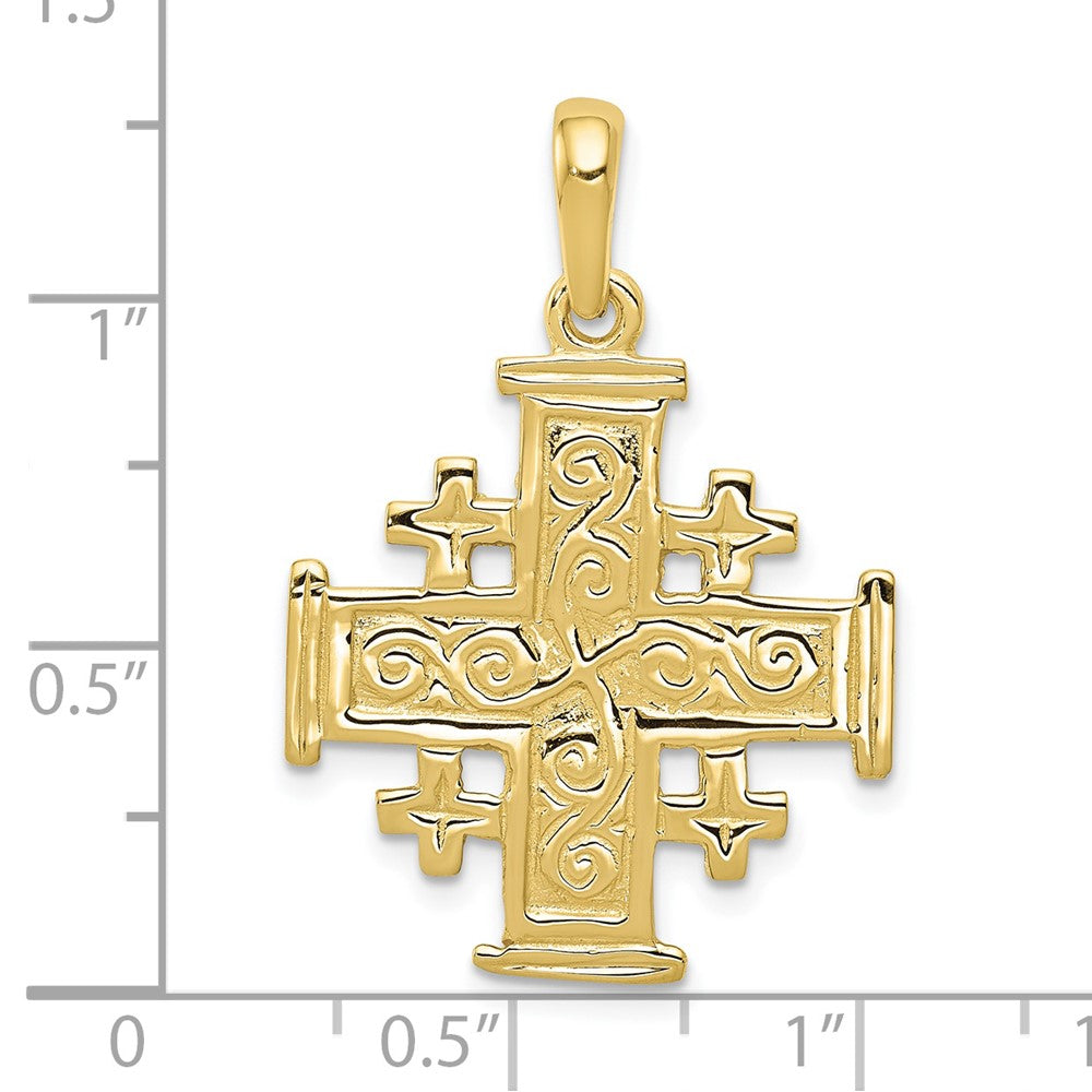Gold Jerusalem Cross Pendant