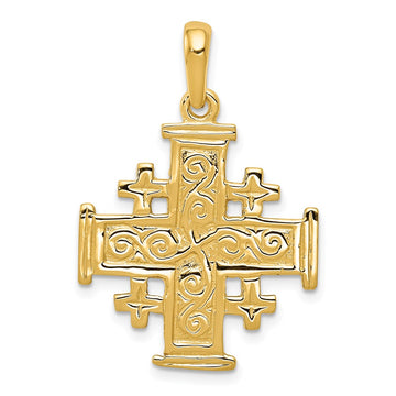 Gold Jerusalem Cross Pendant