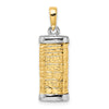 10k Two-tone Mezuzah Pendant