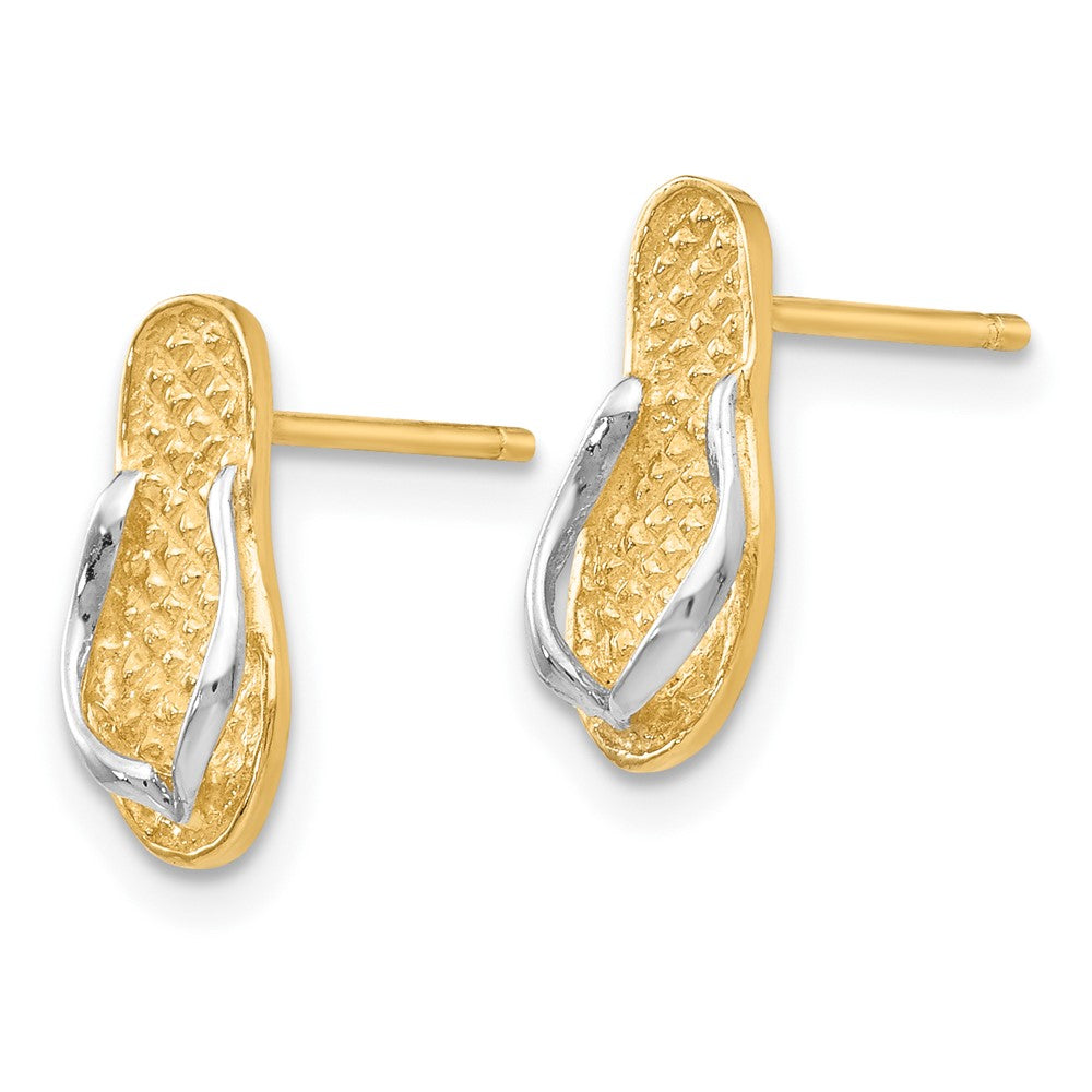 Gold Sandal Post Earrings