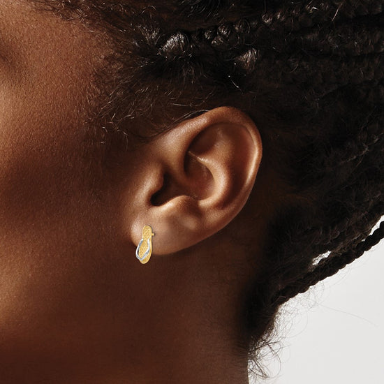 Gold Sandal Post Earrings