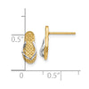 Gold Sandal Post Earrings
