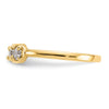 Gold Polished CZ Toe Ring