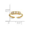 Gold Polished CZ Toe Ring