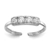 Gold Polished CZ Toe Ring