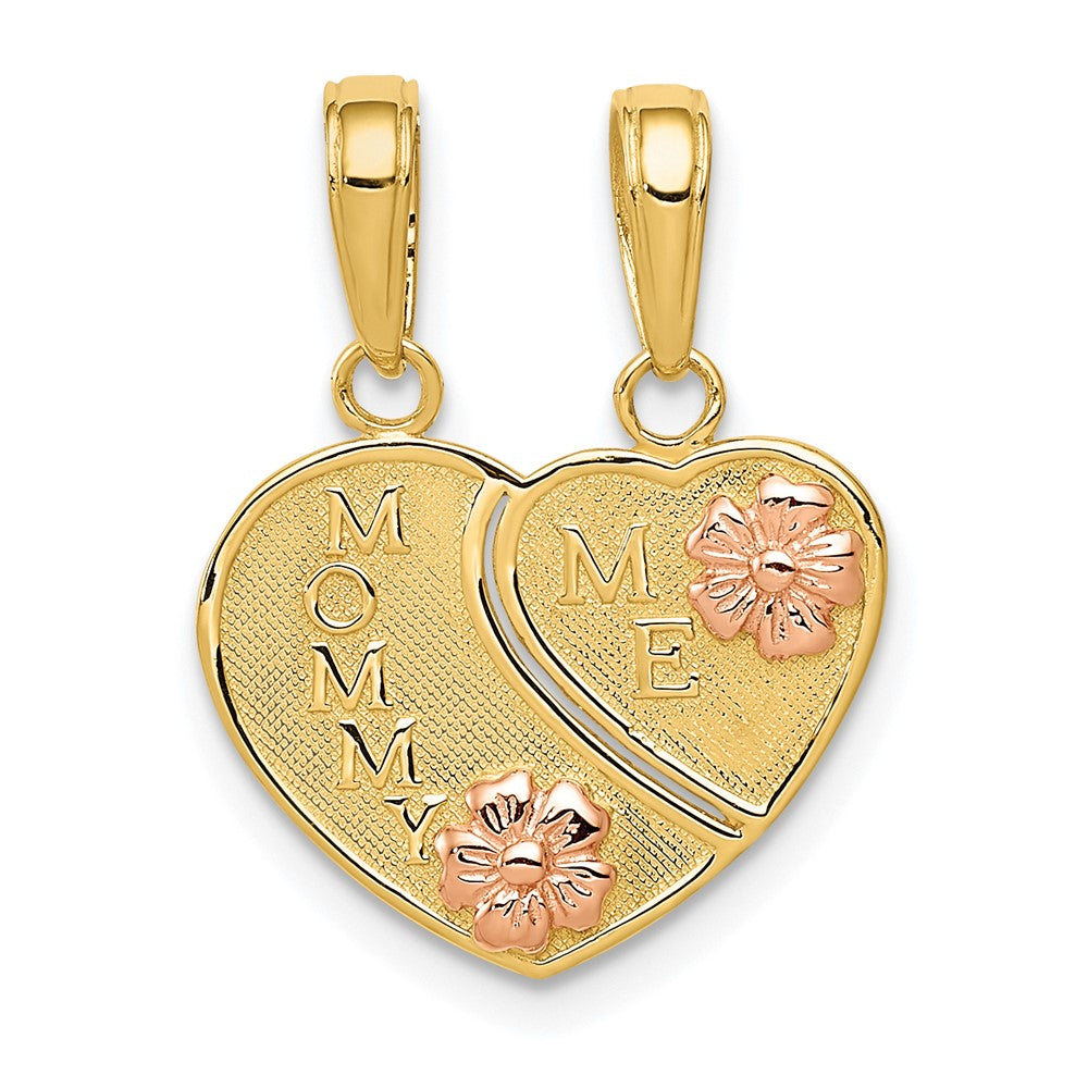 Gold Two-tone 2-Piece Break-apart MOMMY/ME Pendant