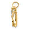 Gold Polished Sunglasses Pendant