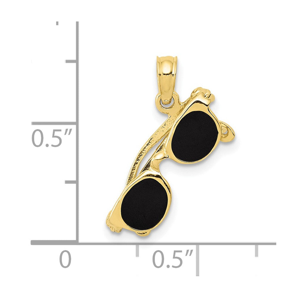 Gold Polished Sunglasses Pendant