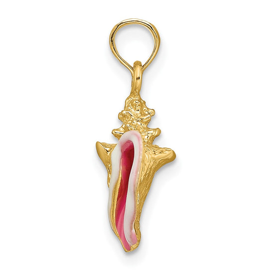 Gold Polished Sea Shell Pendants