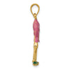 Gold Polished Flamingo Pendants