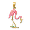 Gold Polished Flamingo Pendants