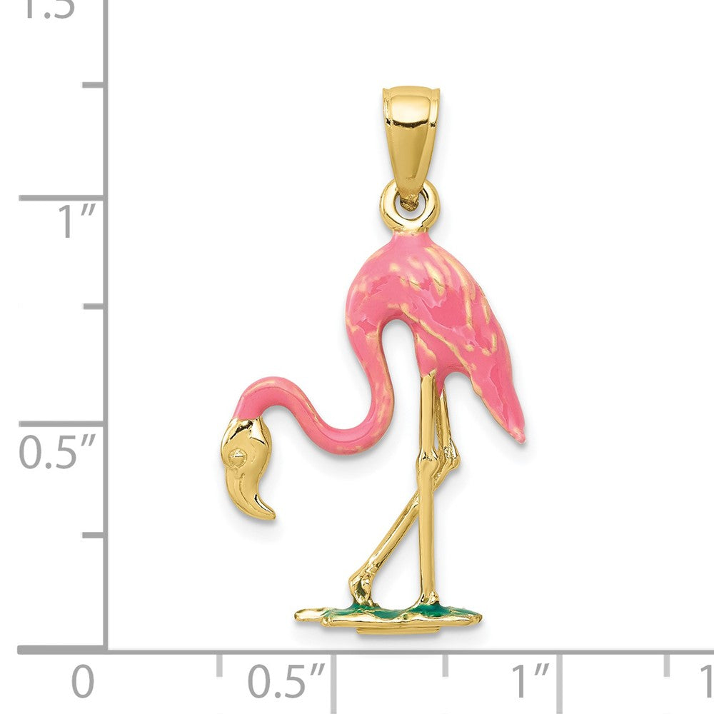 Gold Polished Flamingo Pendants