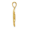 Gold Polished Flower Pendants