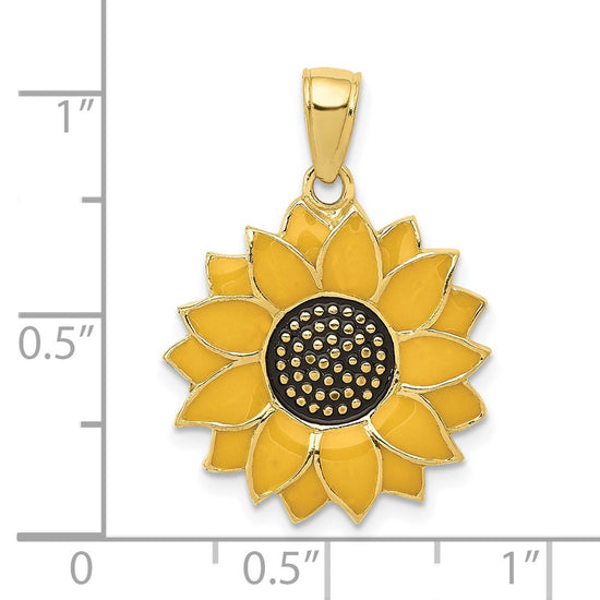 Gold Polished Flower Pendants