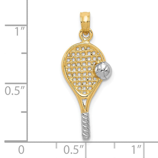 Gold Polished Tennis Pendants