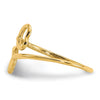 Gold Polished Heart Toe Rings