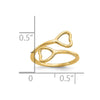 Gold Polished Heart Toe Rings