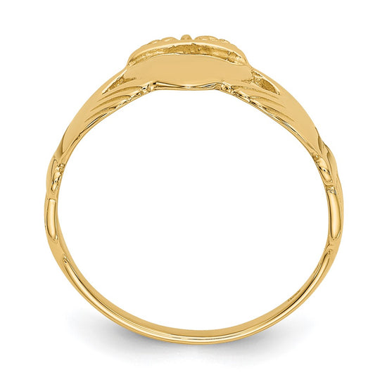 Gold Polished Claddagh Rings