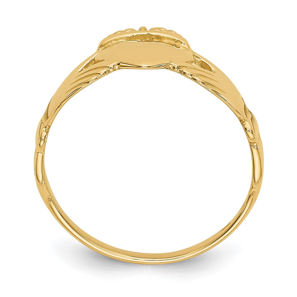 Gold Polished Claddagh Rings