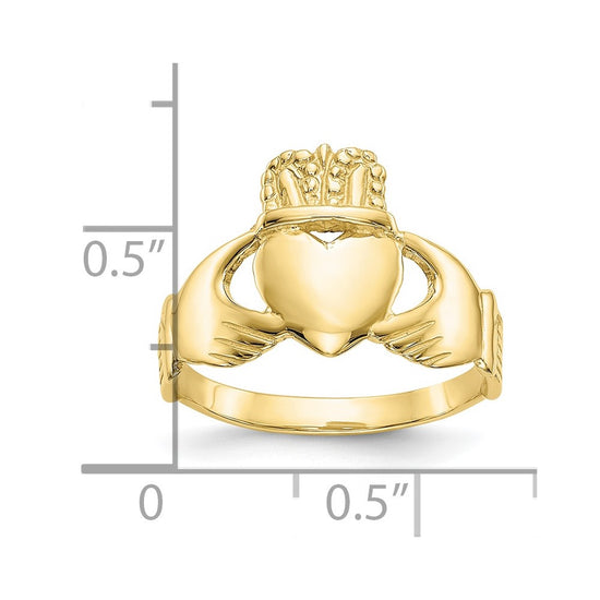 Gold Polished Claddagh Rings