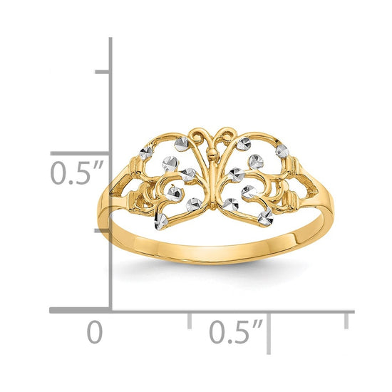 Gold Polished Butterfly Rings