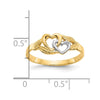 Gold Two-Tone Polished Heart Rings